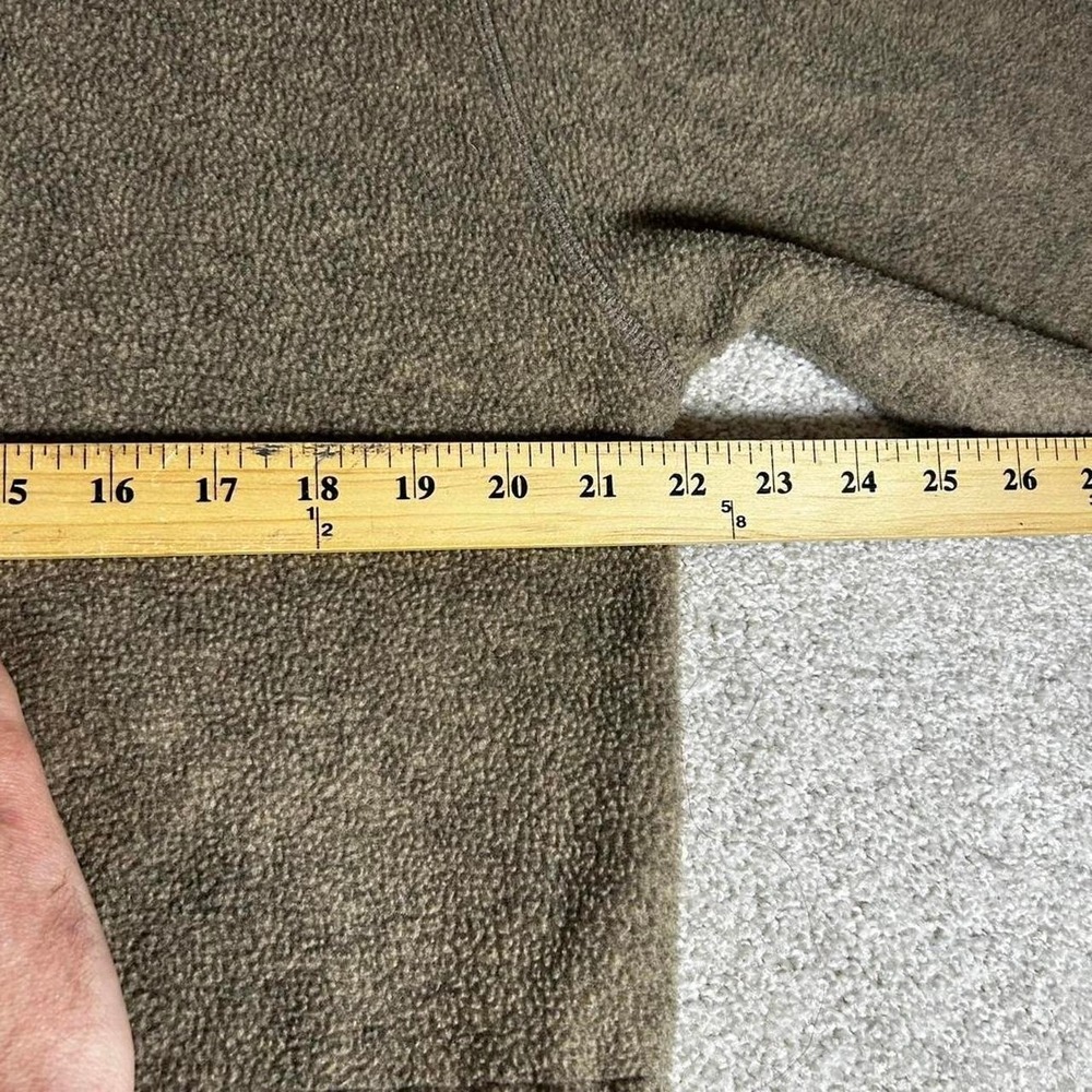 Vintage Eddie Bauer tan brown fleece zip up outdoors jacket Size M - Picture 7 of 7